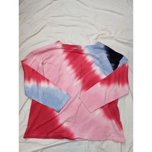 29. TALBOTS Knit Long-sleeve Sweatshirt Tye-dye Warm Sz XL